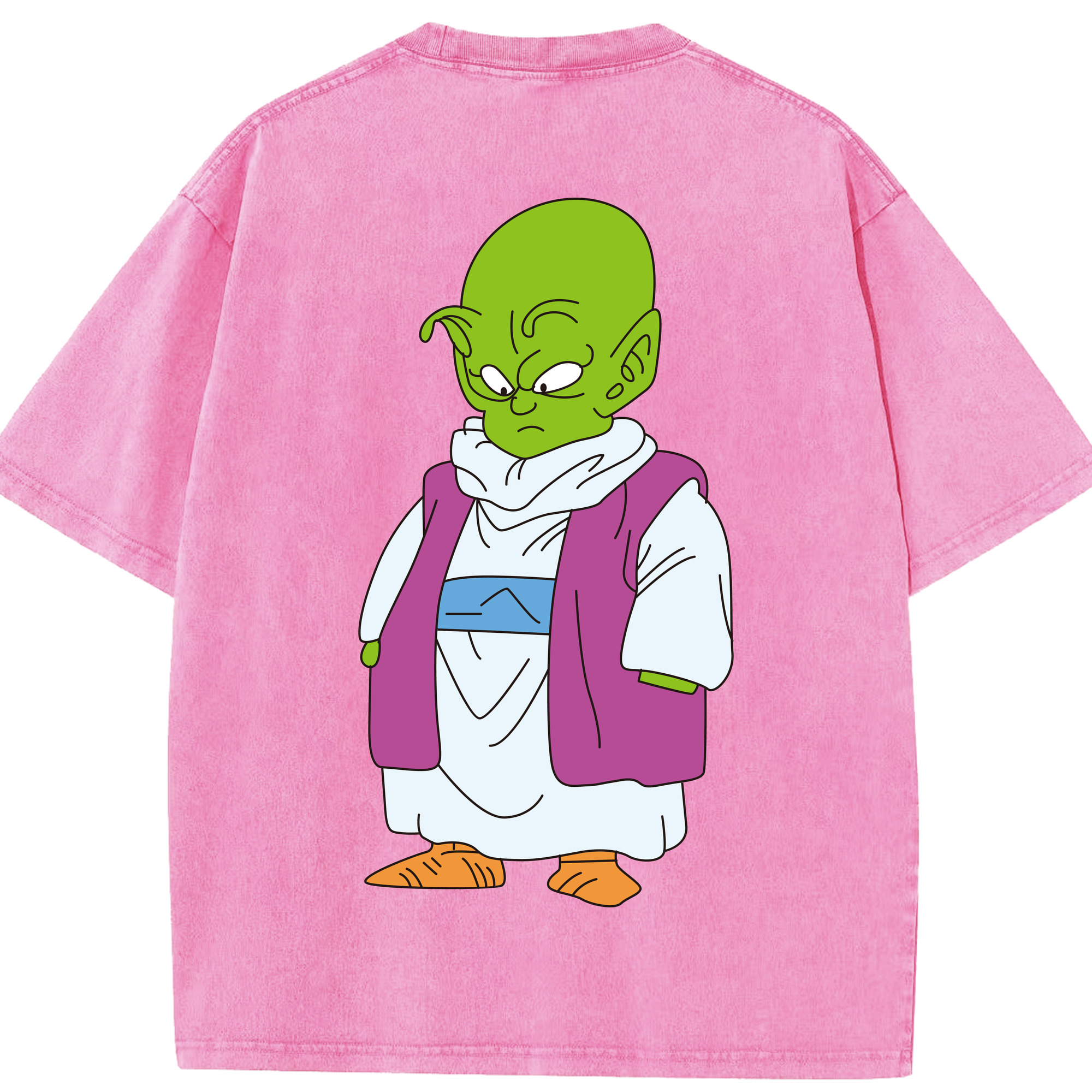 （画像用） ドラゴンボール ピッコロ DRAGON BALL Piccolo 綿100% ヴィンテージ風 半袖Tシャツ（背面プリント）